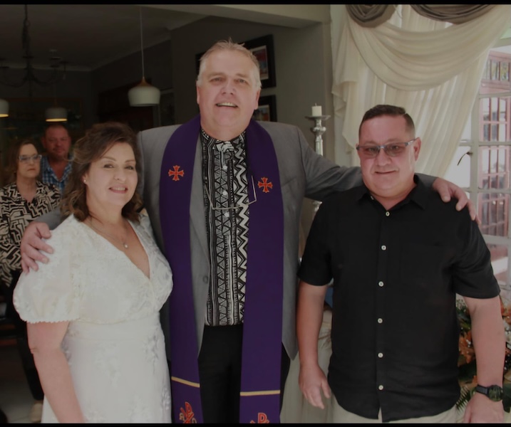 Wedding ceremony by Dr. Gerrit Rademeyer in Cape Agulhas